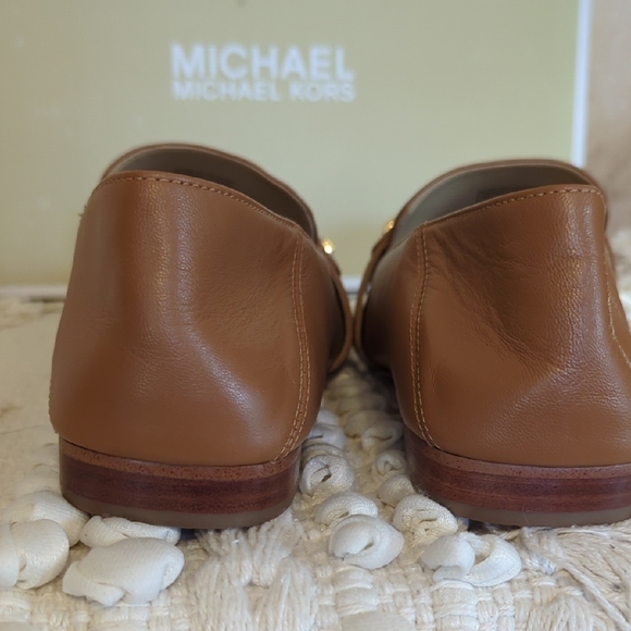 Michael Kors NEW Leather Loafers 8.5 Bwn - Picture 3 of 5